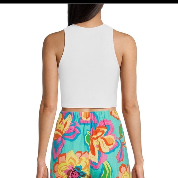 🧁 Moa Moa
Sleeveless Round Neck Rhinestone Fringe Hem Top Sz Large - Picture 2 of 6